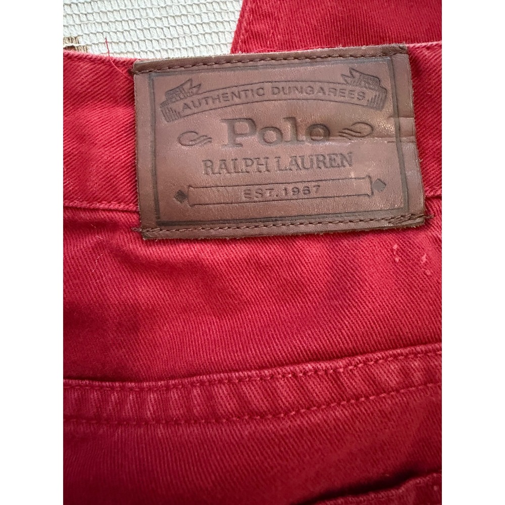 Polo Ralph Lauren Kids Red Straight Leg Authentic Dungarees Pants Size 12